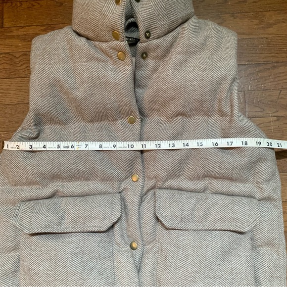 FARFALLA Women's Sleeveless Quilted Twill Vest | Medium | Light Brown - Picture 10 of 11